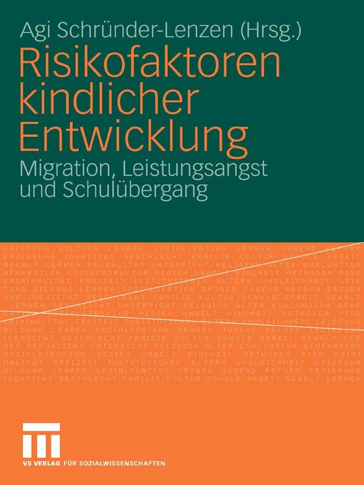 Title details for Risikofaktoren kindlicher Entwicklung by Agi Schründer-Lenzen - Available